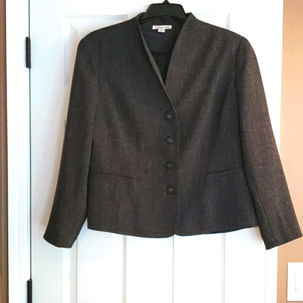 NWOT Coldwater Creek gray speckled blazer sz 18w
